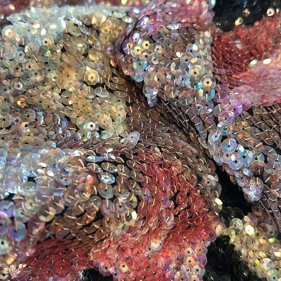 Vintage Valentina diamond pattern iridescent sequin blouse - Picture 12 of 15